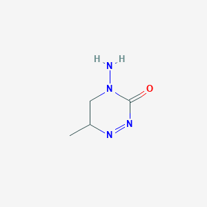 molecular formula C4H8N4O B3283151 4-Amino-6-methyl-5,6-dihydro-1,2,4-triazin-3(4H)-one CAS No. 762217-20-9