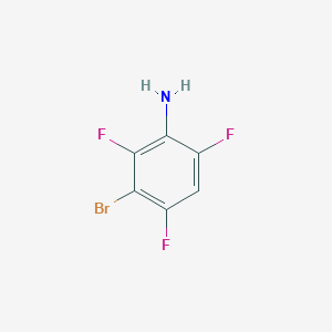 molecular formula C6H3BrF3N B3283171 Benzenamine, 3-bromo-2,4,6-trifluoro- CAS No. 762297-95-0