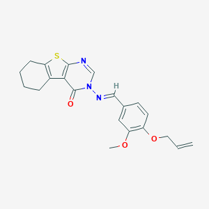 3-{[4-(allyloxy)-3-methoxybenzylidene]amino}-5,6,7,8-tetrahydro[1]benzothieno[2,3-d]pyrimidin-4(3H)-one