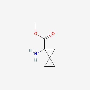 molecular formula C7H11NO2 B3283200 Methyl 1-aminospiro[2.2]pentane-1-carboxylate CAS No. 763077-20-9