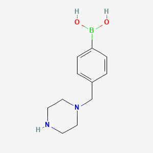 molecular formula C11H17BN2O2 B3283208 4-(Piperazin-1-ylmethyl)phenylboronic acid CAS No. 763120-63-4