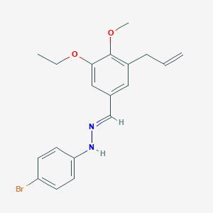 molecular formula C19H21BrN2O2 B328321 3-Allyl-5-ethoxy-4-methoxybenzaldehyde (4-bromophenyl)hydrazone 