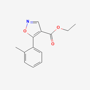 molecular formula C13H13NO3 B3283217 5-o-Tolylisoxazole-4-carboxylic acid ethyl ester CAS No. 76344-90-6