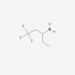 molecular formula C5H10F3N B3283258 1,1,1-Trifluoropentan-3-amine CAS No. 764606-90-8