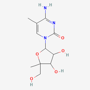 molecular formula C11H17N3O5 B3283269 4'-C-Methyl-5-methylcytidine CAS No. 764644-12-4