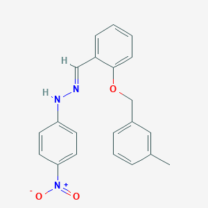 molecular formula C21H19N3O3 B328327 2-[(3-Methylbenzyl)oxy]benzaldehyde {4-nitrophenyl}hydrazone 