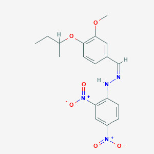 molecular formula C18H20N4O6 B328329 4-Sec-butoxy-3-methoxybenzaldehyde {2,4-dinitrophenyl}hydrazone 