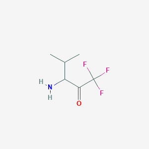 molecular formula C6H10F3NO B3283293 3-Amino-1,1,1-trifluoro-4-methylpentan-2-one CAS No. 765254-36-2
