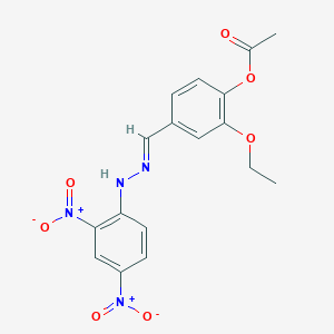 4-{(E)-[2-(2,4-dinitrophenyl)hydrazinylidene]methyl}-2-ethoxyphenyl acetate