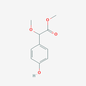 molecular formula C10H12O4 B3283318 Methyl 2-(4-hydroxyphenyl)-2-methoxyacetate CAS No. 76529-98-1