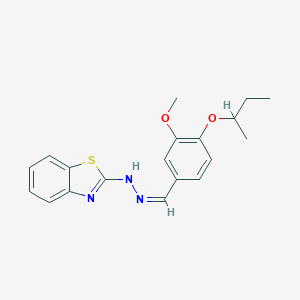molecular formula C19H21N3O2S B328332 4-Sec-butoxy-3-methoxybenzaldehyde 1,3-benzothiazol-2-ylhydrazone 