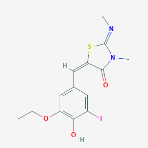 5-(3-Ethoxy-4-hydroxy-5-iodobenzylidene)-3-methyl-2-(methylimino)-1,3-thiazolidin-4-one