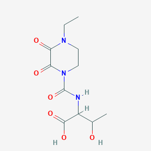 molecular formula C11H17N3O6 B3283394 2-[(4-Ethyl-2,3-dioxopiperazine-1-carbonyl)amino]-3-hydroxybutanoic acid CAS No. 76610-81-6