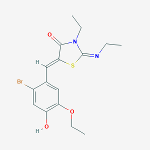 5-(2-Bromo-5-ethoxy-4-hydroxybenzylidene)-3-ethyl-2-(ethylimino)-1,3-thiazolidin-4-one