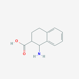 molecular formula C11H13NO2 B3283408 1-Amino-1,2,3,4-tetrahydronaphthalene-2-carboxylic acid CAS No. 766448-74-2
