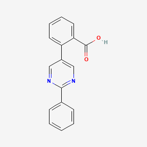 molecular formula C17H12N2O2 B3283414 2-(2-Phenylpyrimidin-5-yl)benzoic acid CAS No. 76646-52-1