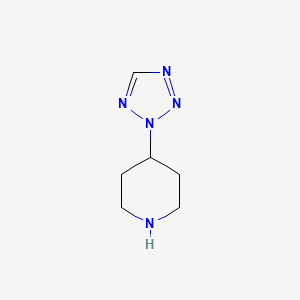 molecular formula C6H11N5 B3283419 4-(2H-Tetrazol-2-YL)piperidine CAS No. 766513-32-0