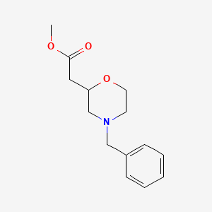 molecular formula C14H19NO3 B3283433 (4-Benzyl-morpholin-2-YL)-acetic acid methyl ester CAS No. 766539-34-8