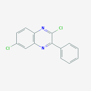 molecular formula C14H8Cl2N2 B3283441 2,6-Dichloro-3-phenylquinoxaline CAS No. 76672-25-8