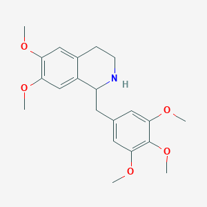 molecular formula C21H27NO5 B3283449 6,7-Dimethoxy-1-(3,4,5-trimethoxybenzyl)-1,2,3,4-tetrahydroisoquinoline CAS No. 7668-88-4