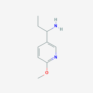 molecular formula C9H14N2O B3283458 1-(6-Methoxypyridin-3-yl)propan-1-amine CAS No. 767334-91-8