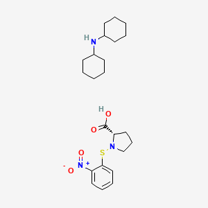 molecular formula C23H35N3O4S B3283468 N-cyclohexylcyclohexanamine;(2S)-1-(2-nitrophenyl)sulfanylpyrrolidine-2-carboxylic acid CAS No. 7675-53-8