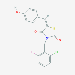 molecular formula C17H11ClFNO3S B328348 3-(2-Chloro-6-fluorobenzyl)-5-(4-hydroxybenzylidene)-1,3-thiazolidine-2,4-dione 