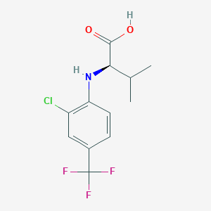 molecular formula C12H13ClF3NO2 B3283480 (R)-2-((2-Chloro-4-(trifluoromethyl)phenyl)amino)-3-methylbutanoic acid CAS No. 76769-07-8