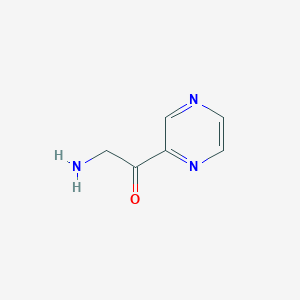 molecular formula C6H7N3O B3283501 2-Amino-1-pyrazin-2-yl-ethanone CAS No. 768354-67-2