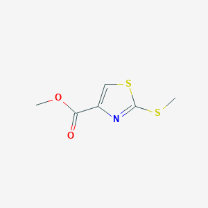 molecular formula C6H7NO2S2 B3283514 4-Thiazolecarboxylic acid, 2-(methylthio)-, methyl ester CAS No. 76862-26-5