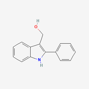 molecular formula C15H13NO B3283519 (2-Phenyl-1H-indol-3-YL)methanol CAS No. 76869-07-3