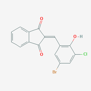 molecular formula C16H8BrClO3 B328353 2-(5-bromo-3-chloro-2-hydroxybenzylidene)-1H-indene-1,3(2H)-dione 
