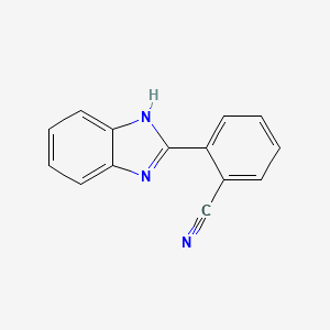 molecular formula C14H9N3 B3283534 2-(1H-Benzo[d]imidazol-2-yl)benzonitrile CAS No. 76889-76-4