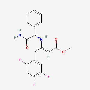 molecular formula C19H17F3N2O3 B3283540 (z)-Methyl3-((s)-carbamoyl(phenyl)methyamino)-4-(2,4,5-trifluorophenyl)but-2-enoate CAS No. 769195-27-9