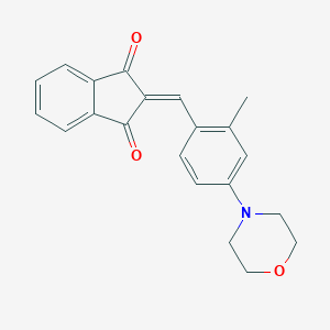 molecular formula C21H19NO3 B328355 2-[2-methyl-4-(morpholin-4-yl)benzylidene]-1H-indene-1,3(2H)-dione 