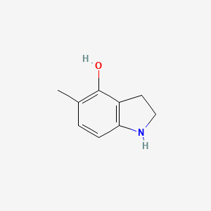molecular formula C9H11NO B3283600 5-Methylindolin-4-ol CAS No. 770250-71-0
