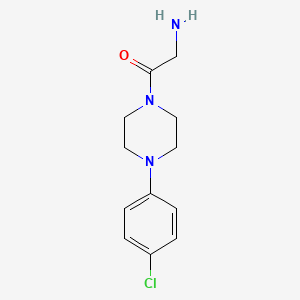 molecular formula C12H16ClN3O B3283610 2-氨基-1-[4-(4-氯苯基)哌嗪-1-基]乙酮 CAS No. 770699-74-6