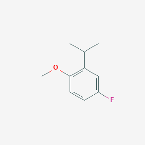 molecular formula C10H13FO B3283632 4-Fluoro-1-methoxy-2-(propan-2-yl)benzene CAS No. 771-71-1