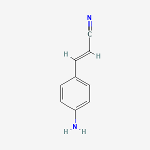 molecular formula C9H8N2 B3283638 (2E)-3-(4-aminophenyl)prop-2-enenitrile CAS No. 77120-14-0