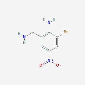 molecular formula C7H8BrN3O2 B3283682 Benzenemethanamine, 2-amino-3-bromo-5-nitro- CAS No. 771579-78-3