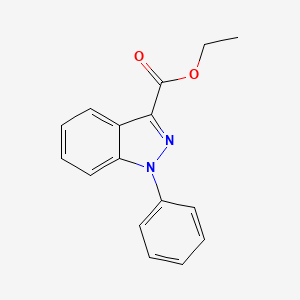 molecular formula C16H14N2O2 B3283699 1-Phenyl-1H-indazole-3-carboxylic acid ethyl ester CAS No. 7716-35-0