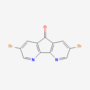 molecular formula C11H4Br2N2O B3283733 2,7-二溴-4,5-二氮杂芴-9-酮 CAS No. 77213-41-3