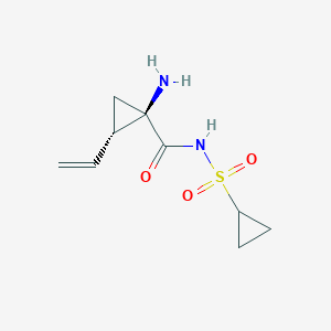 molecular formula C9H14N2O3S B3283760 (1R,2S)-1-氨基-N-(环丙基磺酰基)-2-乙烯基环丙烷甲酰胺 CAS No. 772337-53-8