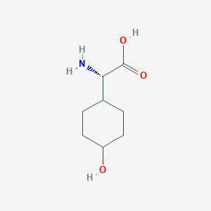 molecular formula C8H15NO3 B3283777 (2S)-2-amino-2-(4-hydroxycyclohexyl)acetic acid CAS No. 773038-42-9