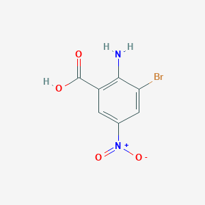 molecular formula C7H5BrN2O4 B3283786 2-Amino-3-bromo-5-nitrobenzoic acid CAS No. 773108-00-2
