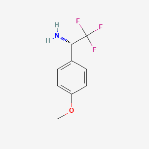 molecular formula C9H10F3NO B3283790 (S)-2,2,2-Trifluoro-1-(4-methoxyphenyl)ethanamine CAS No. 773127-33-6