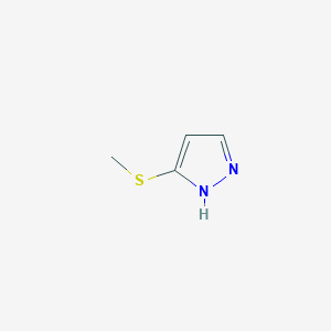molecular formula C4H6N2S B3283873 3-(Methylthio)-1H-pyrazole CAS No. 774157-81-2