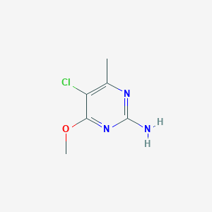 molecular formula C6H8ClN3O B3283895 5-Chloro-4-methoxy-6-methylpyrimidin-2-amine CAS No. 7749-54-4
