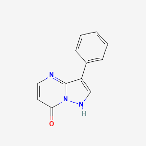 molecular formula C12H9N3O B3283905 3-苯基-4H-吡唑并[1,5-a]嘧啶-7-酮 CAS No. 77506-26-4