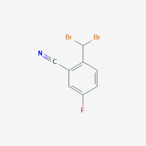 molecular formula C8H4Br2FN B3283927 2-(Dibromomethyl)-5-fluorobenzonitrile CAS No. 77532-85-5